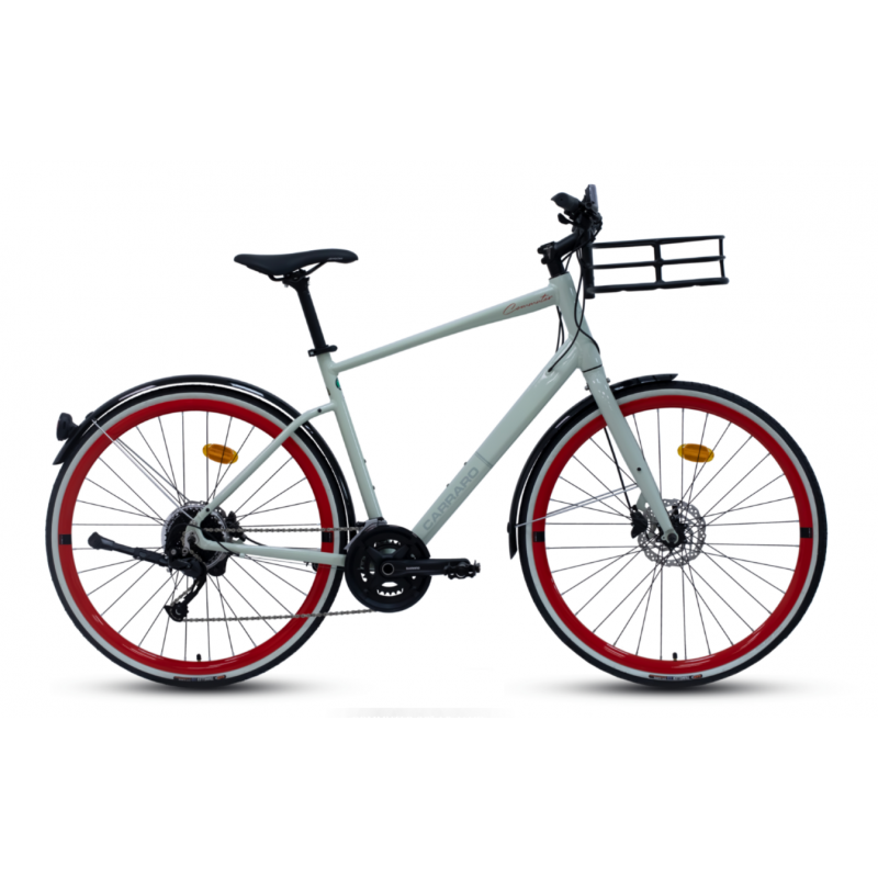 Carraro Commuter 28 Jant Hd Şehir Bisikleti (Çimento Grisi Kırmızı)